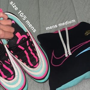 south beach colorway airmax 97s with matching hoodie